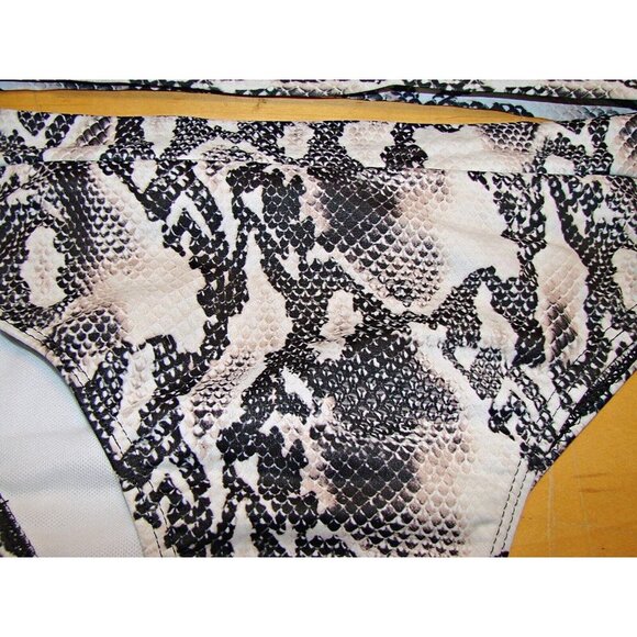 Shein Snakeskin Pattern Two Piece Bikini Set Swimwear Swim High Waist Sz M NWOT - Picture 2 of 10